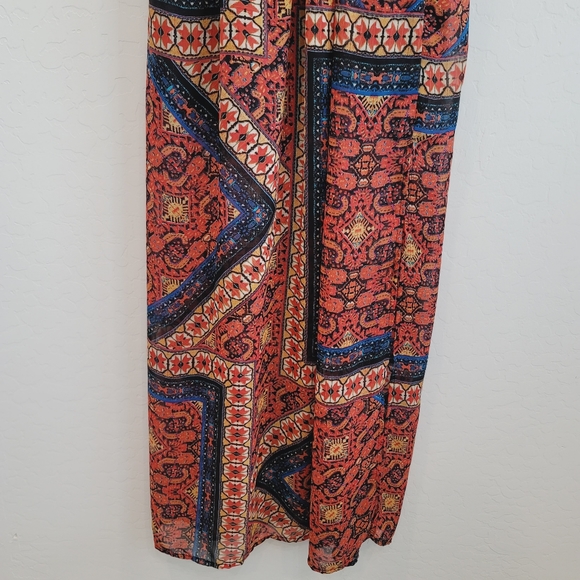 💕 Charlotte Russe Aztec Print Maxi Dress Women's Size XS - Picture 9 of 14